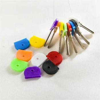 10 Шт. Чехлы для ключей от дома, Полые Многоцветные резиновые аксессуары для брелоков, Колпачки для программных ключей, защитный чехол-топпер