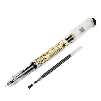 12 ШТ. Гелевая ручка с чернилами Extra fine point Шариковая ручка 0,35 мм черная для японского офиса, школьные канцелярские принадлежности Изображение 2