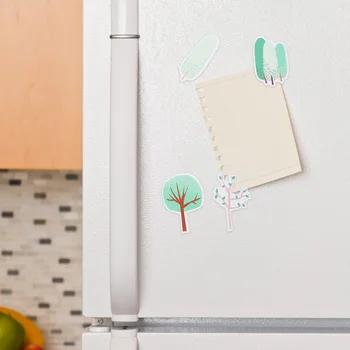 16 шт. Мультяшный магнит на холодильник с нежным растительным узором, наклейки на холодильник, таблички с магнитами Изображение 2