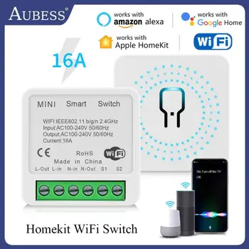 16A Homekit WiFi Smart Switch Breaker 2-полосное управление Пульт Дистанционного управления CozyLife Работает с Alexa Google Home Siri Smart Home