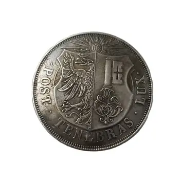 1851 Швейцария Посеребренные Монеты Lucky Magic Предметы Коллекционирования Монеты КОПИИ Медальных Монет Рождественские Подарки#189-1 Изображение 2