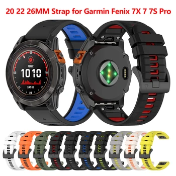20 22 26 мм Ремешок для Garmin Fenix 7X7 7S Pro smartwatch band браслет для fenix 5X 5S Plus 6X6 6S 3HR D2 965 955 MK2 Epix Gen2