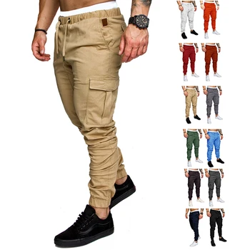 2022 Новые повседневные спортивные штаны, мужские эластичные дышащие тренировочные брюки для бега, джоггеры, Быстросохнущие спортивные штаны для бега трусцой Изображение 2