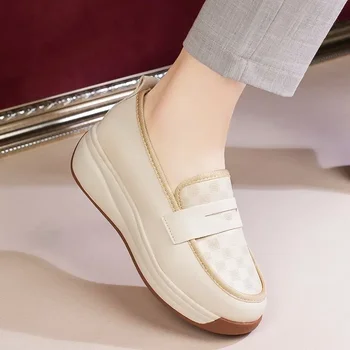 2023 Новая Женская Обувь Модный Дизайн Повседневная Обувь На Танкетке С Мягкой Подошвой, Увеличивающая Комфорт Женская Обувь на Толстой Подошве Zapatos De Mujer