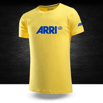 2023 новая мужская камера для трансляции фильмов Arri printing fashion solid color с коротким рукавом slim fit удобная повседневная футболка с индивидуальностью Изображение 2