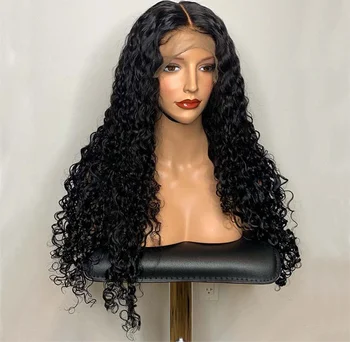 250 Плотность вьющихся человеческих волос Фронтальный парик 13x4 Кружева Фронтальные парики из человеческих волос для женщин Человеческие волосы HD Прозрачные кружевные парики