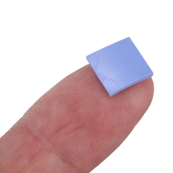 300 Шт Силиконовая Термопластичная прокладка размером 10x10x1 мм для изоляции токопроводящего теплоотвода, синий Изображение 2