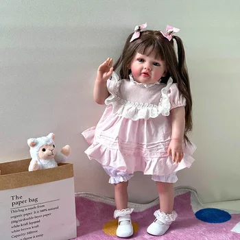 60 см Уже Готовая Раскрашенная кукла ручной работы Возрожденная Девочка-малыш Кукла Бетти Очень Детализированная 3D Кожа Возрожденная Огромная Кукла Игрушки