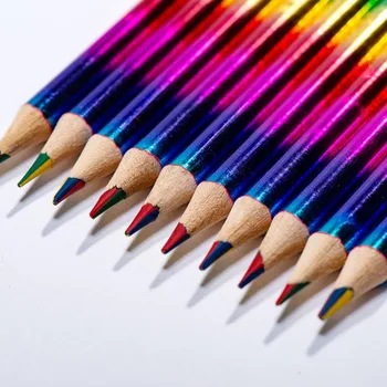 6ШТ Радужных карандашей, Рисуют профессионалы, Бесконечные цвета, Prismacolor, раскраски, принадлежности для рисования, Школьные цветные карандаши. Изображение 2