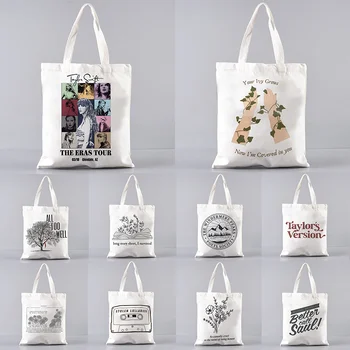 ALL TOO WELL Taylor's Version Music Swift Albums Графическая эстетическая сумочка в фольклорном стиле, сумка Canva, сумка для покупок, подарок для фаната Изображение 2