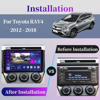 Android Автомобильное Радио Для Toyota RAV4 Rav 4 XA40 2012-2018 Мультимедийный Видеоплеер Навигация GPS Carplay Сенсорный Экран Авто Стерео Изображение 2
