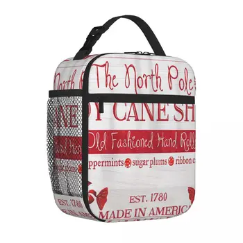 Candy Cane Shoppe Debbie Dewitt Lunch Tote, Ланч-бокс, Детская сумка для ланча, Ланч-бокс для детей Изображение 2