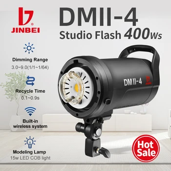 JINBEI DMII-4 400 Вт Студийная Вспышка Для Фотосъемки, Стробоскопическое Освещение с Триггером для Цифровой Зеркальной Камеры Canon Nikon Pentax Olympus