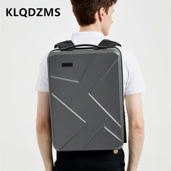 KLQDZMS Новый рюкзак ABS + PC, мужская сумка через плечо с жестким корпусом, школьный рюкзак для ноутбука, USB-зарядка, Деловая дорожная сумка большой емкости Изображение 2