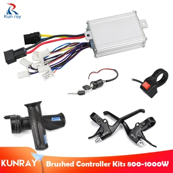 Kunray Brush Controller Kit 24V48V 500W Для Электрического Велосипеда-Скутера С Матовым Двигателем Постоянного Тока 800W 1000W Ebike Conversion Kit Запчасти Для велосипедов