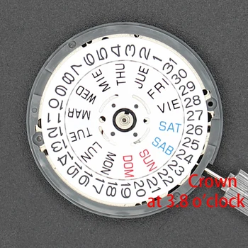 NH36 Английская дата Неделя Автоматический механический механизм Заводная головка на 3,8 часа Совершенно Новые Оригинальные японские мужские часы Запасные части