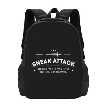 Rogue'; S Sneak Attack Модный Дизайн С Рисунком Для Путешествий, Школьный Рюкзак Для Ноутбука, Сумка и Драконы Dnd D и D Dragons Pathfinder