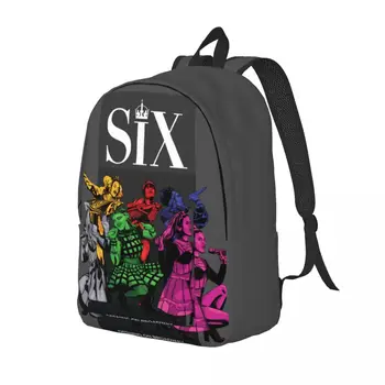 Six The Musical Backpack, студенческие рюкзаки для девочек, элегантные школьные сумки для мальчиков, Дизайнерский рюкзак с принтом Изображение 2