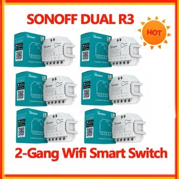 SONOFF DUAL R3 /Lite 2 Gang Wifi Smart Switch С двойным реле Учета мощности, прерывателем, таймером, голосовым управлением через eWeLink