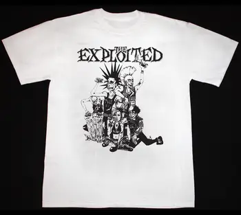 The Exploited Punk / черно-белая мужская футболка, черные футболки Всех размеров от S до 4Xl Q526
