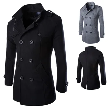 Tilorraine 2022 твидовое пальто бутик шерстяное длинное пальто для мужчин, мужской тренч, мужские зимние пальто для мужчин, одежда Изображение 2