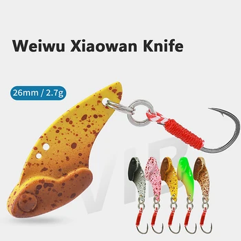 Weiwu Xiaowan Knife 2,7 г 26 мм Дорожная приманка с блестками, металлическая приманка, Вибрирующая жесткая приманка, белая полоса, Конский рот