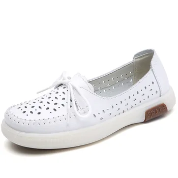 XIHAHA, Новая летняя дышащая белая женская обувь с дырочками, женские пляжные сандалии, Легкая удобная спортивная обувь для девочек