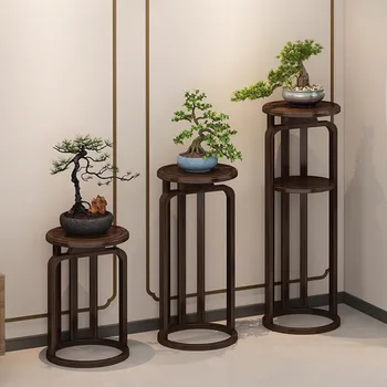 Бамбуковая колонна, Полка для растений, Подставка для кронштейнов, Угловая Полка для цветов, Мебель для гостиной и балкона