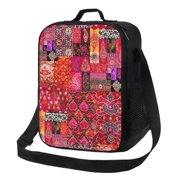 Богемный Традиционный Восточный Марокканский Термосумка для ланча в стиле коллажа, Сменная сумка для ланча для детей, Коробка для хранения Бенто
