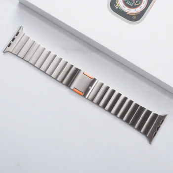 Браслет для Apple Watch Ultra Band 49 мм Браслет-Звено 8 7 41 мм 45 мм Ремешок из Нержавеющей Стали iWatch 6 5 4 3 SE 44 мм 40 мм 42 мм 38 м Изображение 2