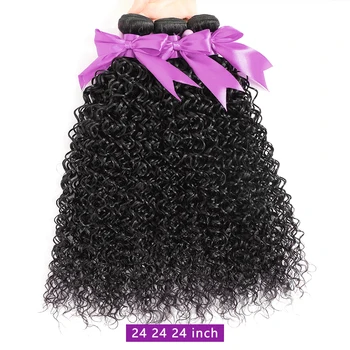 Волосы с водной волной, бразильские пучки человеческих волос, плетение из натуральных черных 1/3/4 шт./лот, 100% пучки человеческих волос Remy Hair Изображение 2