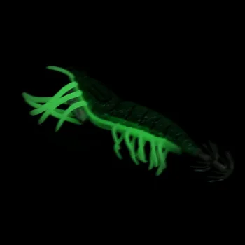 Горячий новый крючок для кальмаров, имитирующий светящиеся в темноте креветки, игольчатая приманка для кальмаров Luya, бионическая приманка, помощник для морской рыбалки