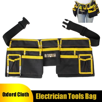Держатель для хранения из ткани Оксфорд, Органайзер, Поясная сумка для инструментов электрика, Многофункциональная сумка для инструментов электрика, поясные сумки