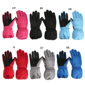 Детские теплые варежки, утолщенные ветрозащитные лыжные перчатки для холодной погоды на открытом воздухе