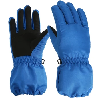 Детские теплые варежки, утолщенные ветрозащитные лыжные перчатки для холодной погоды на открытом воздухе Изображение 2