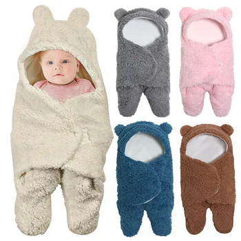 Детский спальный мешок, Ультра-Мягкое пушистое флисовое одеяло для новорожденных, Одежда для мальчиков и девочек, Детская для сна, Пеленание