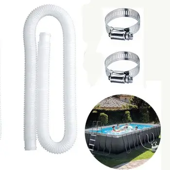 Длинный Сменный шланг насоса для бассейна Для наземных бассейнов, Шланг фильтрующего насоса для спорта на открытом воздухе с зажимами для дома
