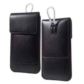 для Nokia C02 (2023) Чехол для ремня, вертикальный двойной карман-черный Изображение 2