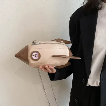 Женская модная модель ракеты, креативная сумка через плечо, забавный космический корабль, сумка через плечо, pu, сумка для мобильного телефона большой емкости.