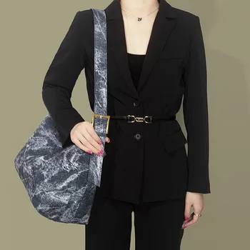 Женские сумки через плечо из крашеного денима большой емкости 2023, брендовые роскошные сумки через плечо для женских сумок, трендовая женская сумка для рук Изображение 2