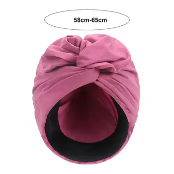 Женский головной платок в стиле ретро, женский косынка с бантом, бандана-тюрбан, шляпа для коротких длинных волос, мягкая дышащая Изображение 2