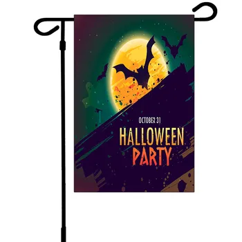 Забавный флаг с двусторонней 3D-печатью на Хэллоуин, флаг дома и сада, флаги для вечеринки в честь Хэллоуина, стиль украшения дома-7 Изображение 2
