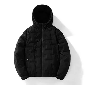 Зимнее новое универсальное мужское вельветовое повседневное хлопчатобумажное пальто с утолщенным капюшоном 2023 года выпуска Изображение 2