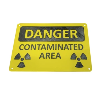 Знак предупреждения о ядерном излучении H55E Радиационный Ядерный символ Опасность аварий