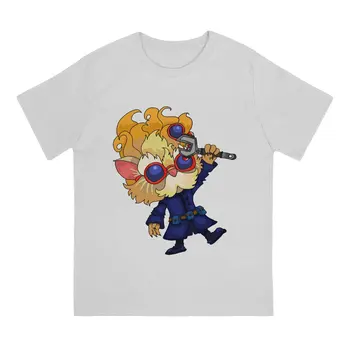 Игра League of Legends Футболка Heimerdinger из полиэстера Harajuku Grunge Мужская футболка с круглым вырезом Мужская одежда Изображение 2