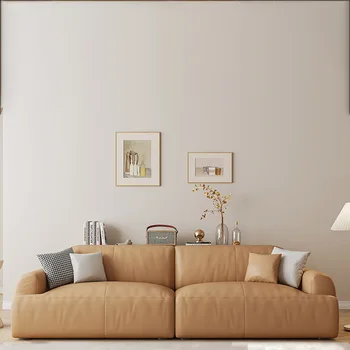 Итальянский Модульный диван для гостиной, Скандинавские Кожаные диваны, Офисный диван для гостиной, Скребок для сна, Канапе для кошек, мебель Paresseux Изображение 2