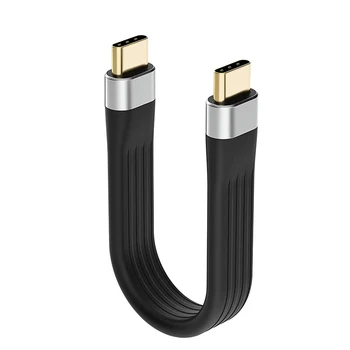 Кабель 4K USB-C 3.1 Gen 2, 10G микросхема Emark, короткий кабель для синхронизации видео с USB-C на USB-C, кабель для зарядного устройства для видеосинхронизации PD мощностью 60 Вт, видео 4K.