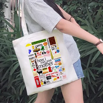 Как я встретил твою маму сумка для покупок tote canvas shopper bolso eco grocery bag из плетеного джута cabas