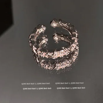 Кольцо с микро-инкрустацией, темпераментные кольца для женщин, роскошные ювелирные изделия sense