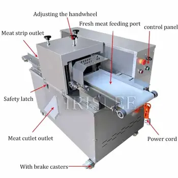 Коммерческая электрическая мясорубка из нержавеющей стали Автоматическая машина для измельчения свежего мяса Мясорубка Изображение 2